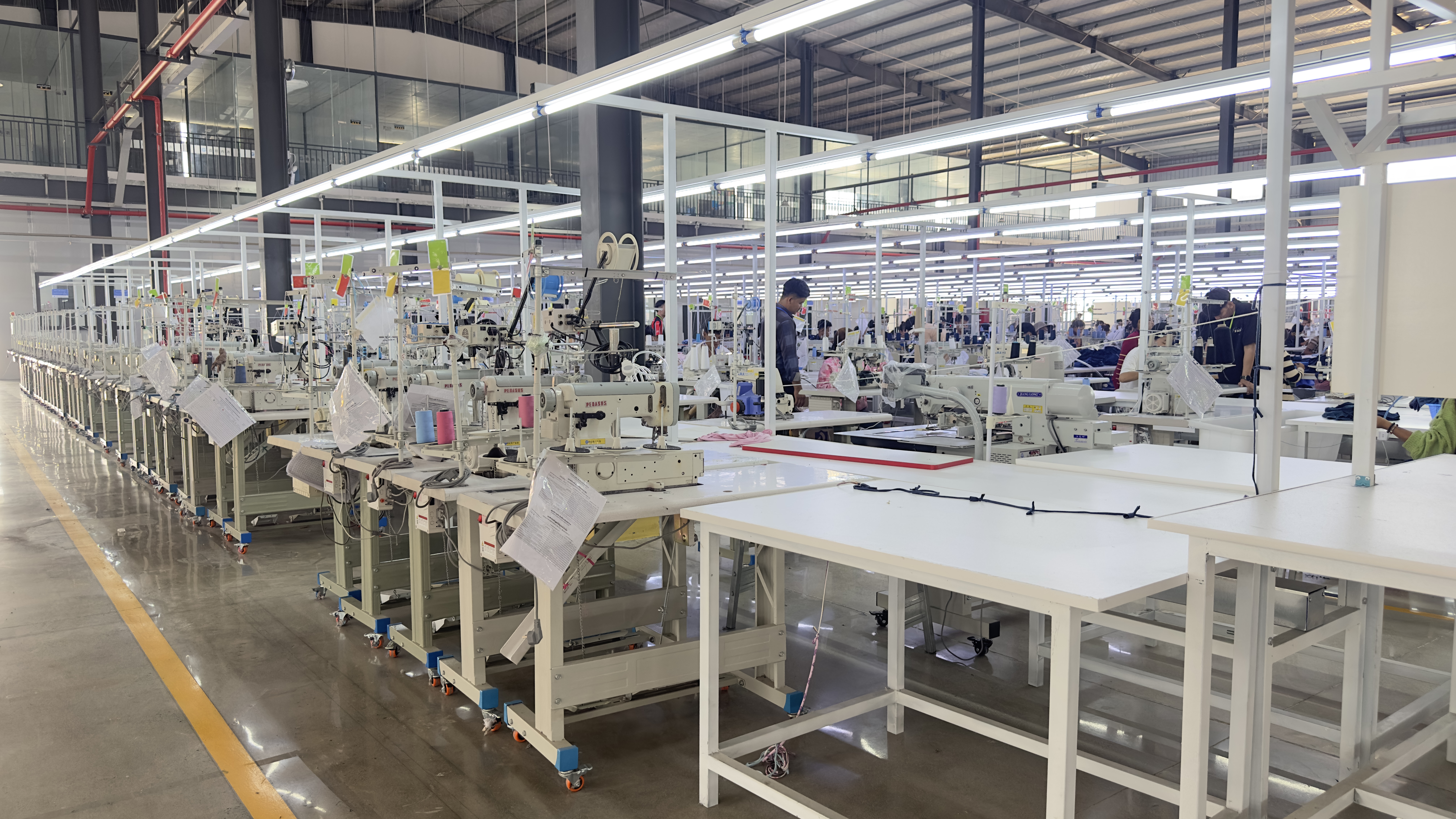 ME manufacturing facility — sewing production floor